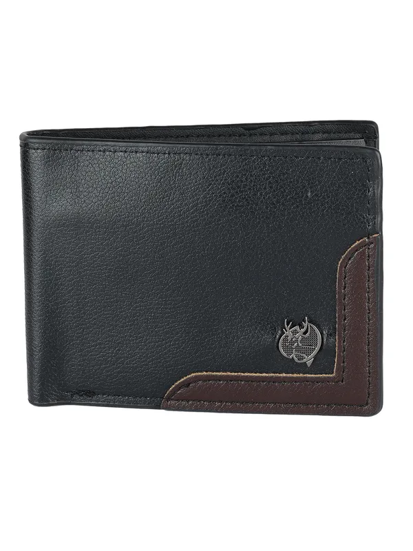 Men_Black_Solid_Two_Fold_Wallet