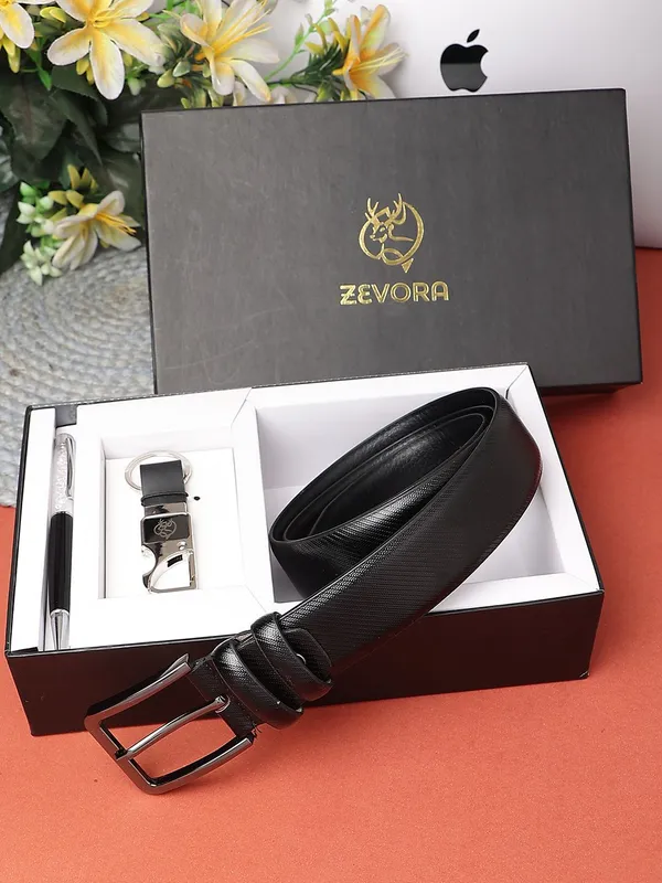 Black_Genuine_Leather_Solid_Belt_Keychain_And_Pen_Combo_For_Men