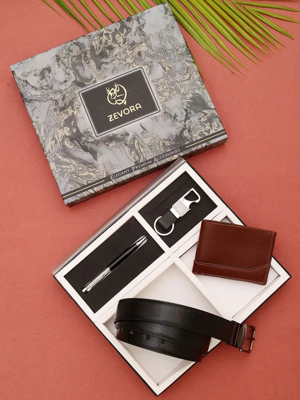 Multicolor_Genuine_Leather_Belt_with_Key_Chain,_Wallet_And_Pen_Combo_For_Men