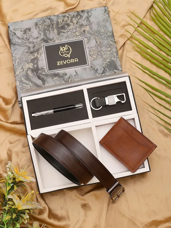 Multicolor_Genuine_Leather_Belt_with_Key_Chain,_Wallet_And_Pen_Combo_For_Men