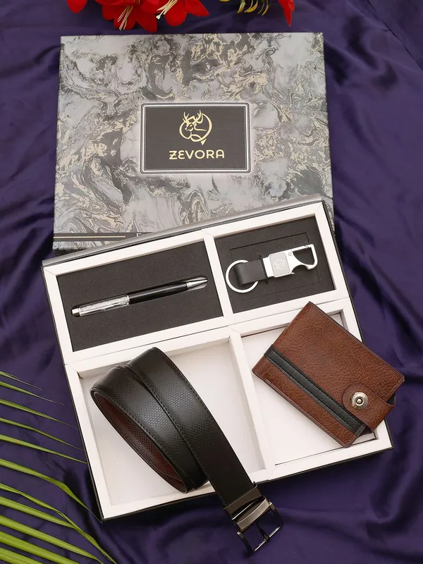 Multicolor_Genuine_Leather_Belt_with_Key_Chain,_Wallet_And_Pen_Combo_For_Men