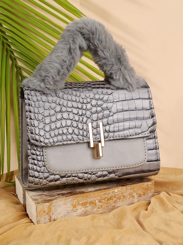 Grey_Pu_Turnlock_Shoulder_Bag_For_Women