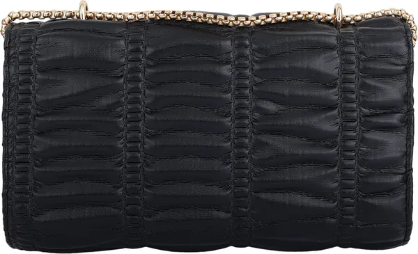 Black_Genuine_Leather_Magnetic_Snap_Shoulder_Bag_For_Women