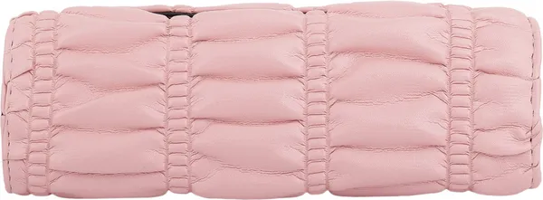 Pink_Genuine_Leather_Magnetic_Snap_Shoulder_Bag_For_Women