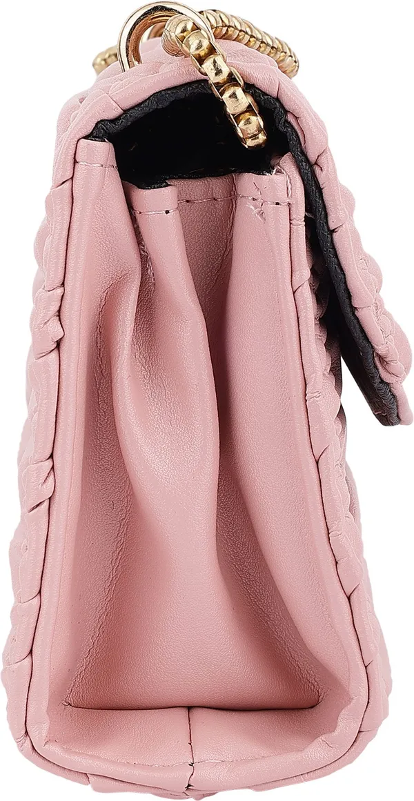 Pink_Genuine_Leather_Magnetic_Snap_Shoulder_Bag_For_Women