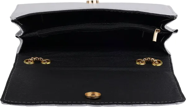 Grey_Genuine_Leather_Magnetic_Snap_Shoulder_Bag_For_Women