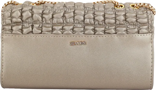 Grey_Genuine_Leather_Magnetic_Snap_Shoulder_Bag_For_Women