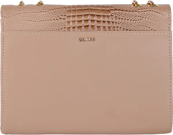 Beige_Pu_Magnetic_Snap_Shoulder_Bag_For_Girls