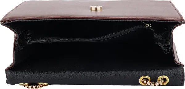 Brown_Pu_Magnetic_Snap_Shoulder_Bag_For_Girls