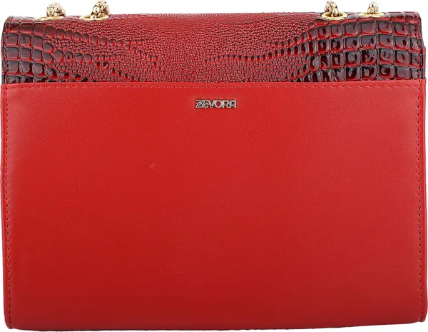 Red_Pu_Magnetic_Snap_Shoulder_Bag_For_Girls