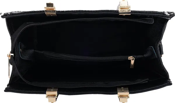 Black_Pu_Zip_Hand_Held_Bag_For_Women