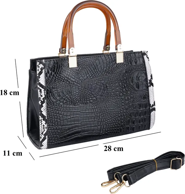 Black_Pu_Zip_Hand_Held_Bag_For_Women
