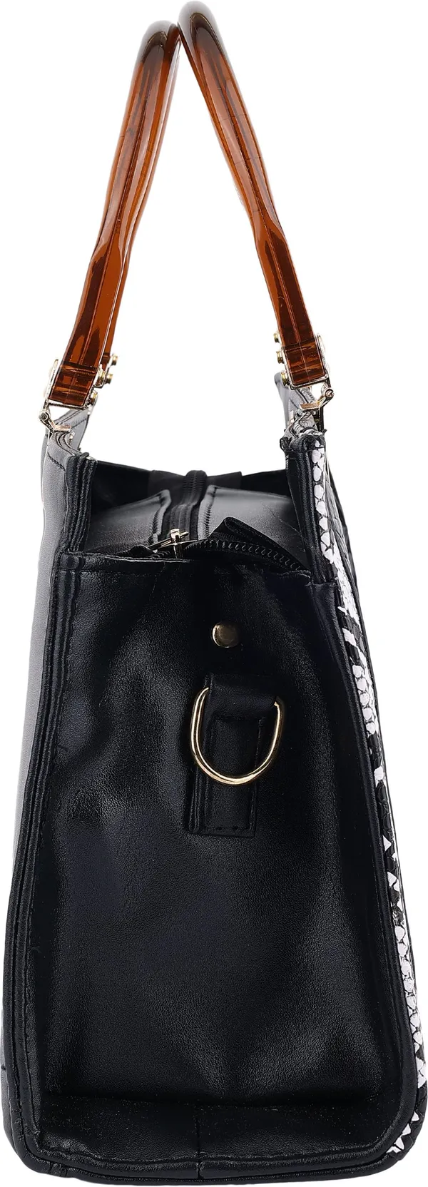 Black_Pu_Zip_Hand_Held_Bag_For_Women
