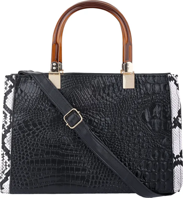 Black_Pu_Zip_Hand_Held_Bag_For_Women