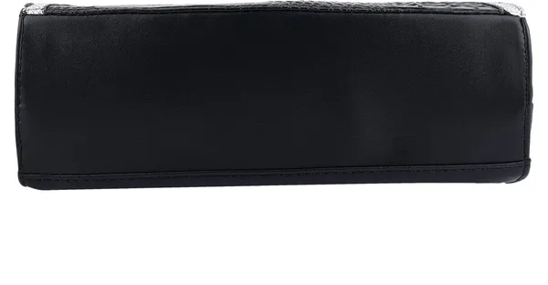 Black_Pu_Zip_Hand_Held_Bag_For_Women