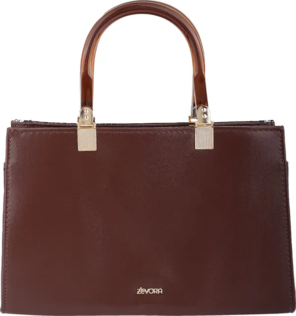 Brown_Pu_Zip_Hand_Held_Bag_For_Women