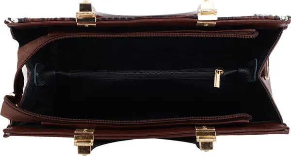 Brown_Pu_Zip_Hand_Held_Bag_For_Women
