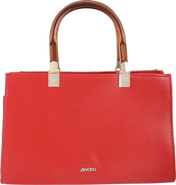 Red_Pu_Zip_Hand_Held_Bag_For_Women
