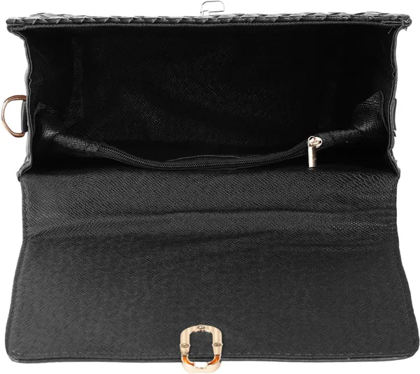 Black_Genuine_Leather_Magnetic_Snap_Shoulder_Bag_For_Girls