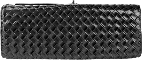 Black_Genuine_Leather_Magnetic_Snap_Shoulder_Bag_For_Girls
