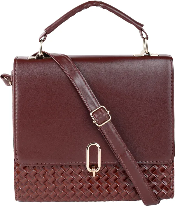 Brown_Genuine_Leather_Magnetic_Snap_Shoulder_Bag_For_Girls