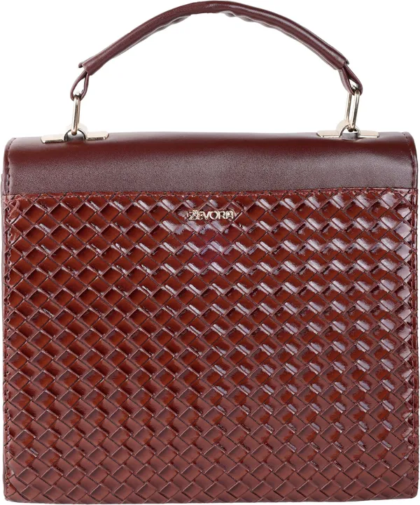 Brown_Genuine_Leather_Magnetic_Snap_Shoulder_Bag_For_Girls
