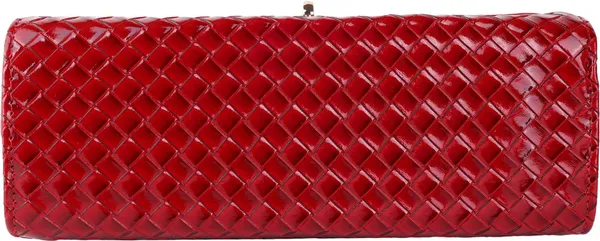Red_Genuine_Leather_Magnetic_Snap_Shoulder_Bag_For_Girls