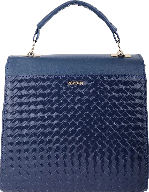 Blue_Genuine_Leather_Magnetic_Snap_Shoulder_Bag_For_Girls