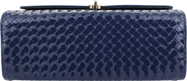 Blue_Genuine_Leather_Magnetic_Snap_Shoulder_Bag_For_Girls