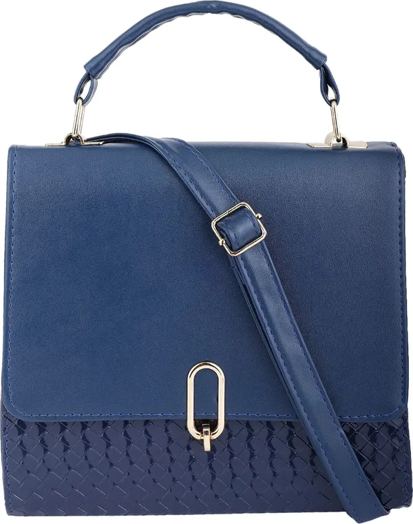 Blue_Genuine_Leather_Magnetic_Snap_Shoulder_Bag_For_Girls