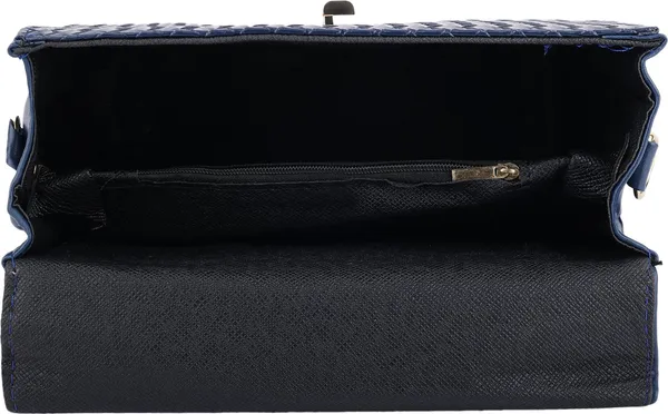 Blue_Genuine_Leather_Magnetic_Snap_Shoulder_Bag_For_Girls