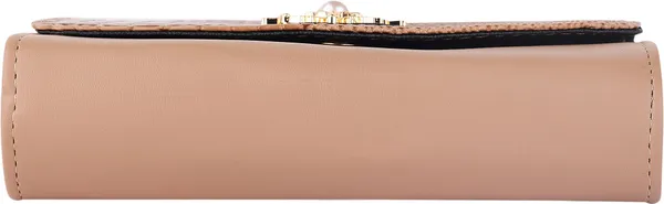 Beige_Pu_Magnetic_Snap_Shoulder_Bag_For_Women