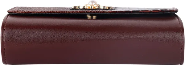 Brown_Pu_Magnetic_Snap_Shoulder_Bag_For_Women