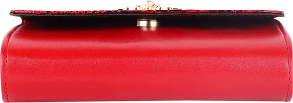 Red_Pu_Magnetic_Snap_Shoulder_Bag_For_Women
