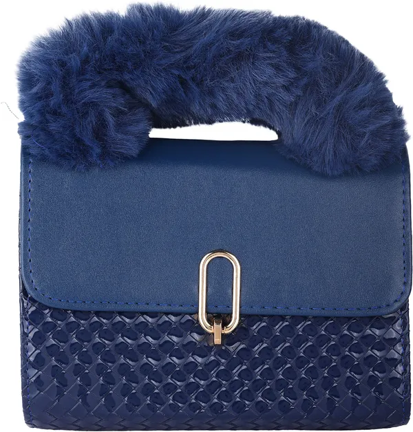 Blue_Pu_Turnlock_Shoulder_Bag_For_Women