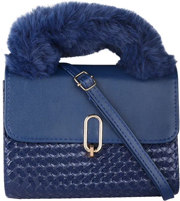 Blue_Pu_Turnlock_Shoulder_Bag_For_Women