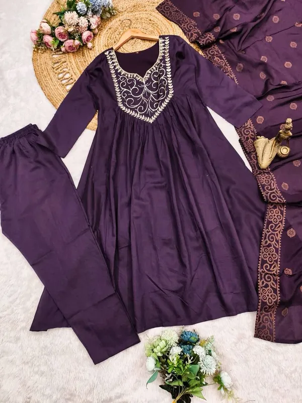 Purple_Chanderi_Premium_Embroidered_Kurta_Palazzo_Dupatta_Set_For_Women
