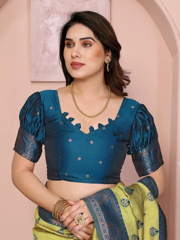 Yellow_Art_Silk_Premium_Dyed_And_Woven_Banarasi_Saree_For_Women