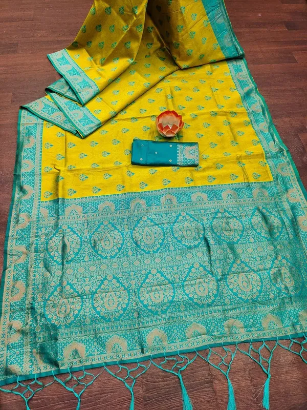 Blue_&_Yellow_Art_Silk_Premium_Woven_Banarasi_Saree_For_Women