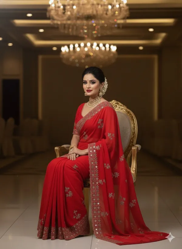 Red_Georgette_Premium_Embroidered_And_Embellished_And_Printed_Bollywood_Saree_For_Women