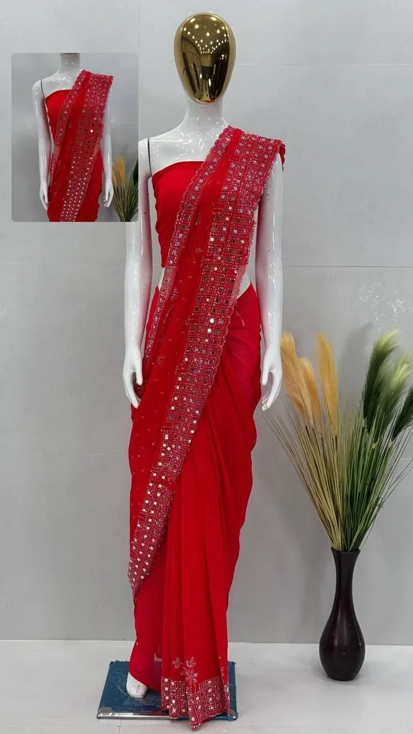 Red_Georgette_Premium_Embroidered_And_Embellished_And_Printed_Bollywood_Saree_For_Women