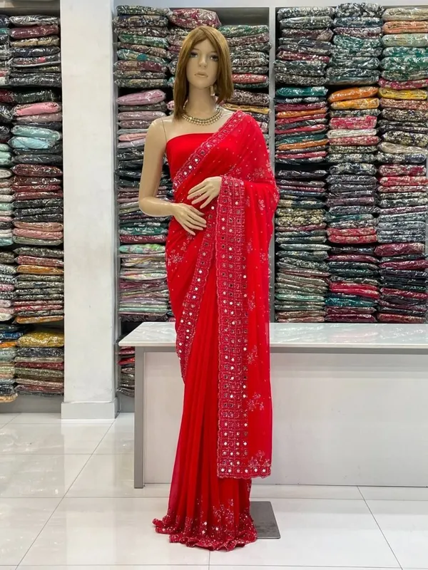 Red_Georgette_Premium_Embroidered_And_Embellished_And_Printed_Bollywood_Saree_For_Women