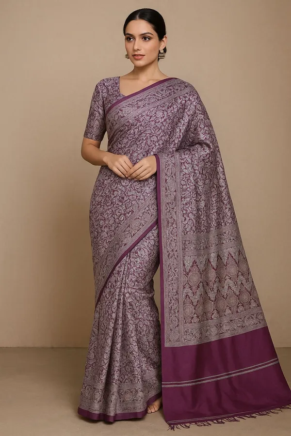 Purple_Art_Silk_Premium_Woven_And_Floral_Print_And_Temple_Border_And_Self_Design_Bollywood_Saree_For_Women
