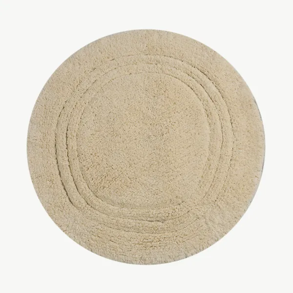 Linea_Round_Bathmat_-_Ivory,_Size_-_60_CM_Round