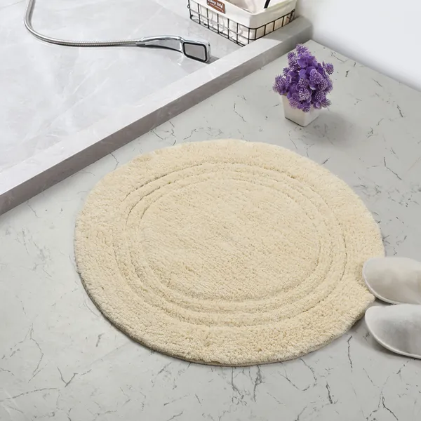 Linea_Round_Bathmat_-_Ivory,_Size_-_60_CM_Round