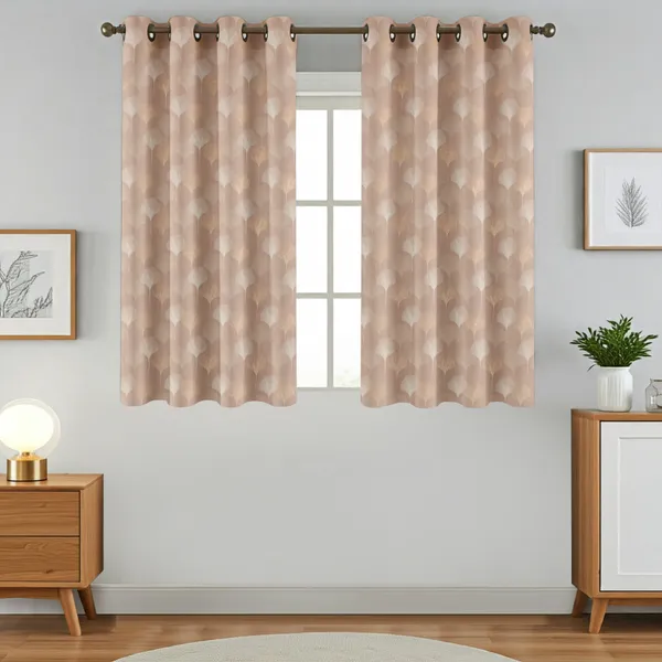 Peach_Premium_Leaf_Polyester_Window_Curtain,_Size_-_4x5_ft,_Pack_of_2_pcs