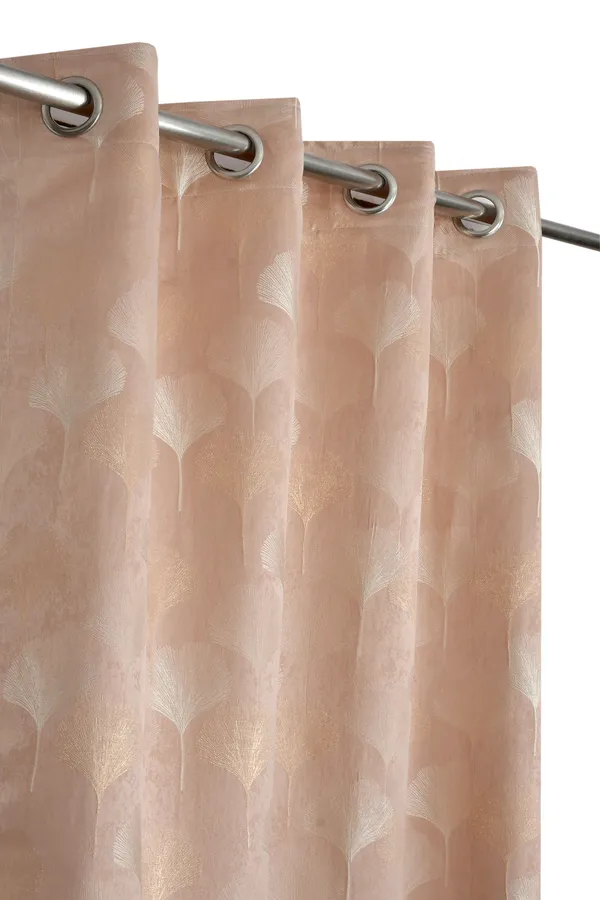 Peach_Premium_Leaf_Polyester_Window_Curtain,_Size_-_4x5_ft,_Pack_of_2_pcs