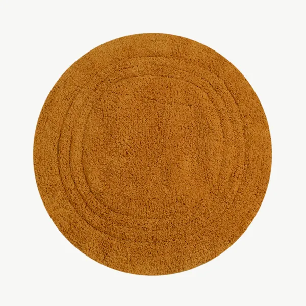 Linea_Round_Bathmat_-_Mustard,_Size_-_60_CM_Round