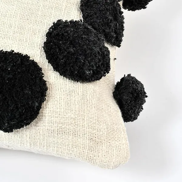 Black_Premium_Gem_Hand_Woven_Table_Tufted_Boho_Cushion_Cover_Pack_Of_2,_Size_-_16x16_Inch_(_Filler_not_include_)