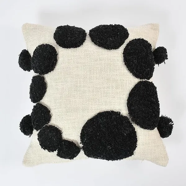 Black_Premium_Gem_Hand_Woven_Table_Tufted_Boho_Cushion_Cover_Pack_Of_2,_Size_-_16x16_Inch_(_Filler_not_include_)